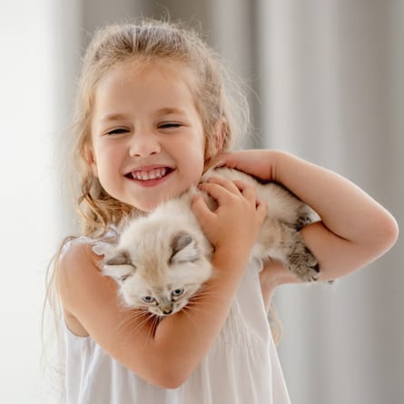 Kleines Mädchen mit Katze Kleines Mädchen mit Katze